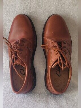 Clarks Men’s Brown Leather Active Air Vent Business/Dress Shoes  Size 8.5  med